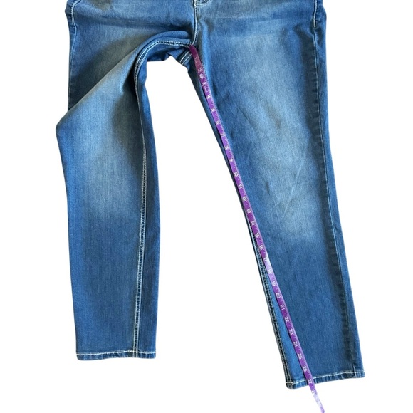 Earl Jean women’s jeans skinny mid rise 10P size 10 embellished pockets S554 - Picture 7 of 9